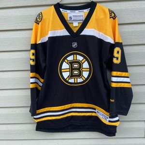 Boston Fans!  Reebok Boston Jersey Youth Size L/XL Black Yellow Seguin 19.